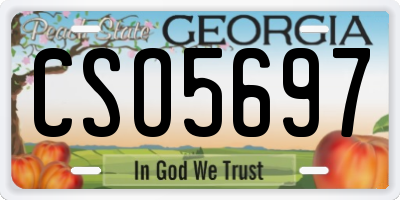 GA license plate CSO5697