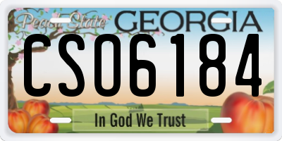 GA license plate CSO6184