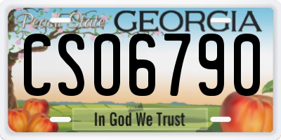 GA license plate CSO6790