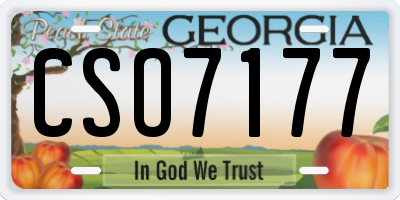 GA license plate CSO7177
