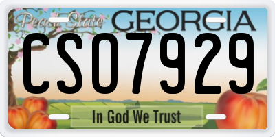 GA license plate CSO7929
