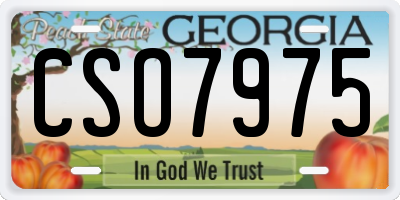 GA license plate CSO7975