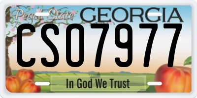 GA license plate CSO7977