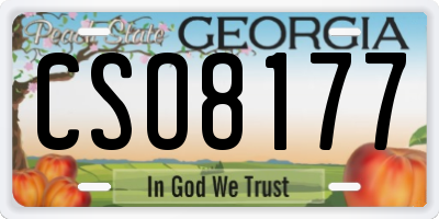 GA license plate CSO8177