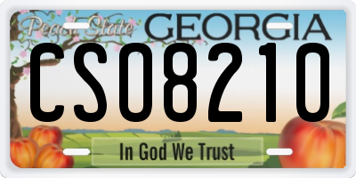 GA license plate CSO8210