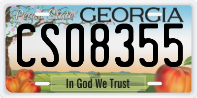 GA license plate CSO8355