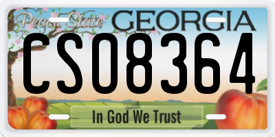 GA license plate CSO8364