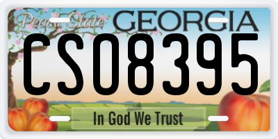 GA license plate CSO8395