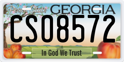 GA license plate CSO8572