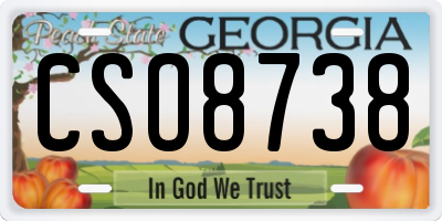 GA license plate CSO8738