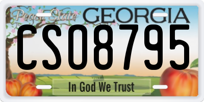 GA license plate CSO8795