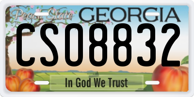 GA license plate CSO8832