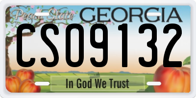 GA license plate CSO9132