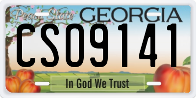 GA license plate CSO9141