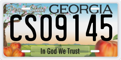 GA license plate CSO9145