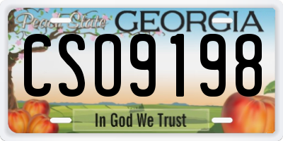 GA license plate CSO9198