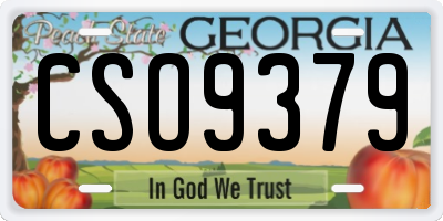 GA license plate CSO9379