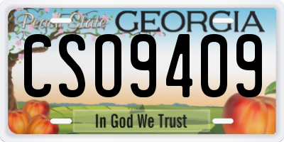 GA license plate CSO9409