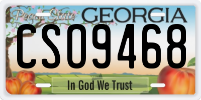 GA license plate CSO9468