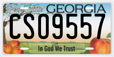 GA license plate CSO9557