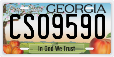 GA license plate CSO9590