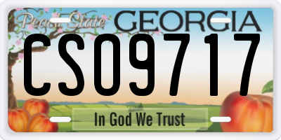GA license plate CSO9717