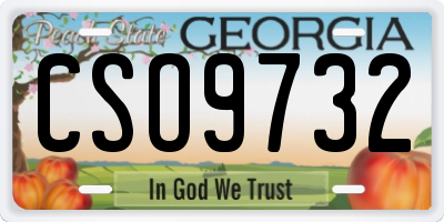 GA license plate CSO9732