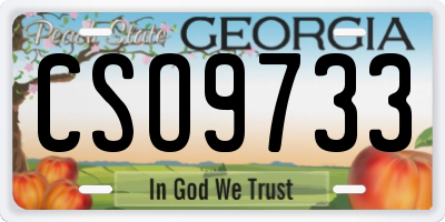 GA license plate CSO9733