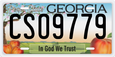 GA license plate CSO9779