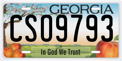 GA license plate CSO9793