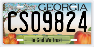 GA license plate CSO9824
