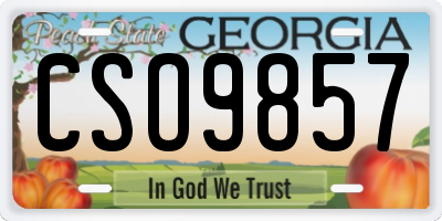 GA license plate CSO9857