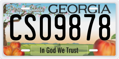 GA license plate CSO9878