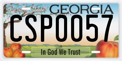 GA license plate CSP0057