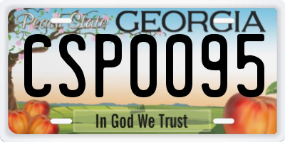 GA license plate CSP0095