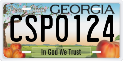 GA license plate CSP0124