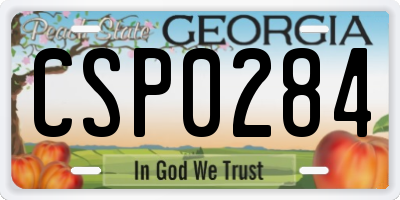 GA license plate CSP0284