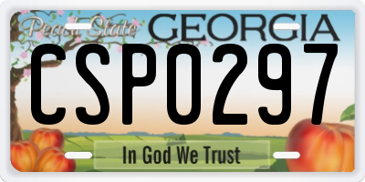 GA license plate CSP0297