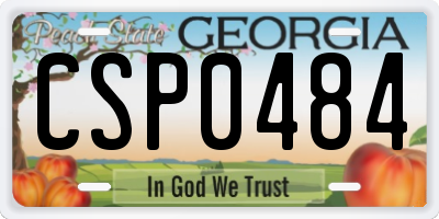 GA license plate CSP0484