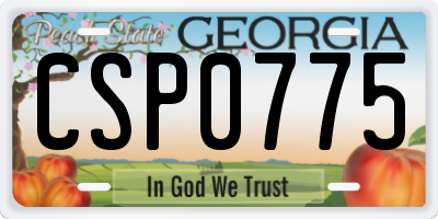 GA license plate CSP0775