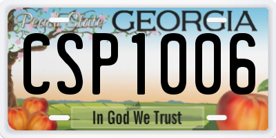 GA license plate CSP1006