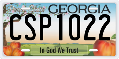 GA license plate CSP1022