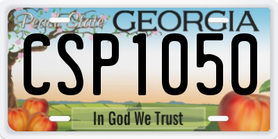 GA license plate CSP1050