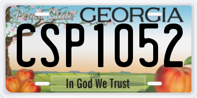 GA license plate CSP1052