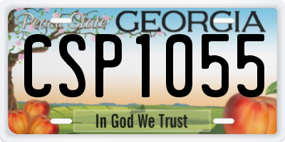GA license plate CSP1055