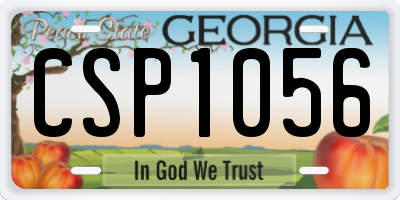 GA license plate CSP1056