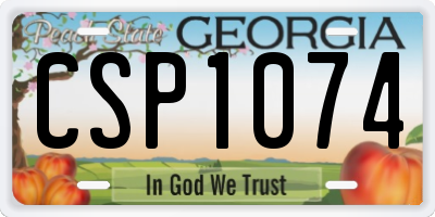 GA license plate CSP1074
