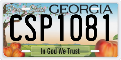 GA license plate CSP1081