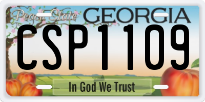 GA license plate CSP1109