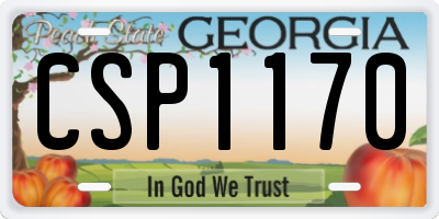 GA license plate CSP1170